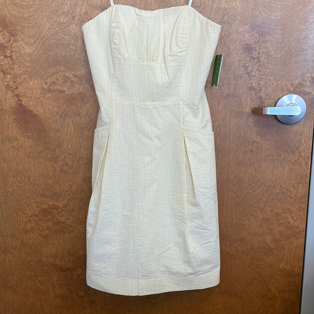 Lilly Pulitzer Strapless Dress in Light Yellow